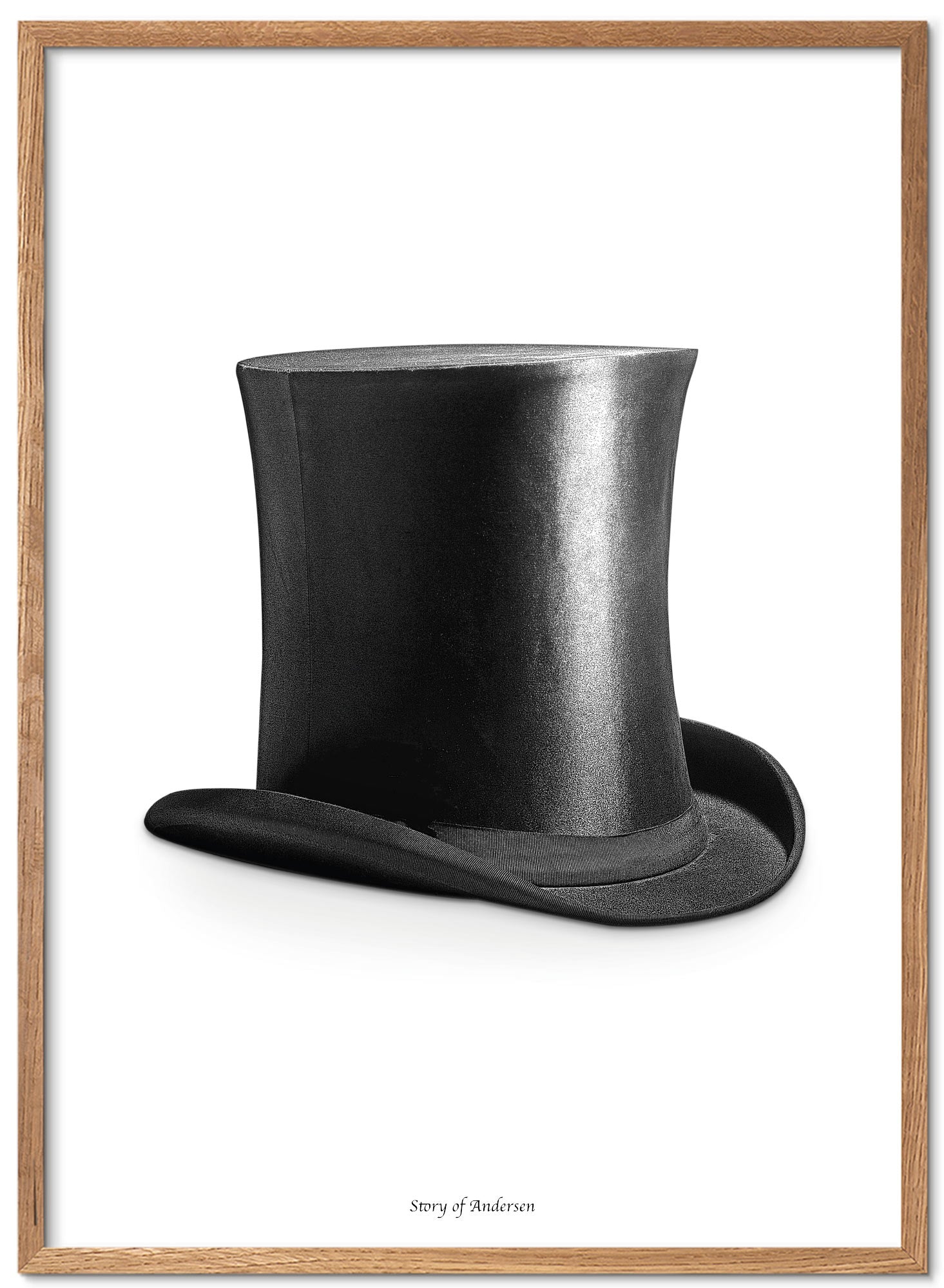 Poster – H.C. Andersens Signatur – H.C. Andersens hatt – Vit bakgrund