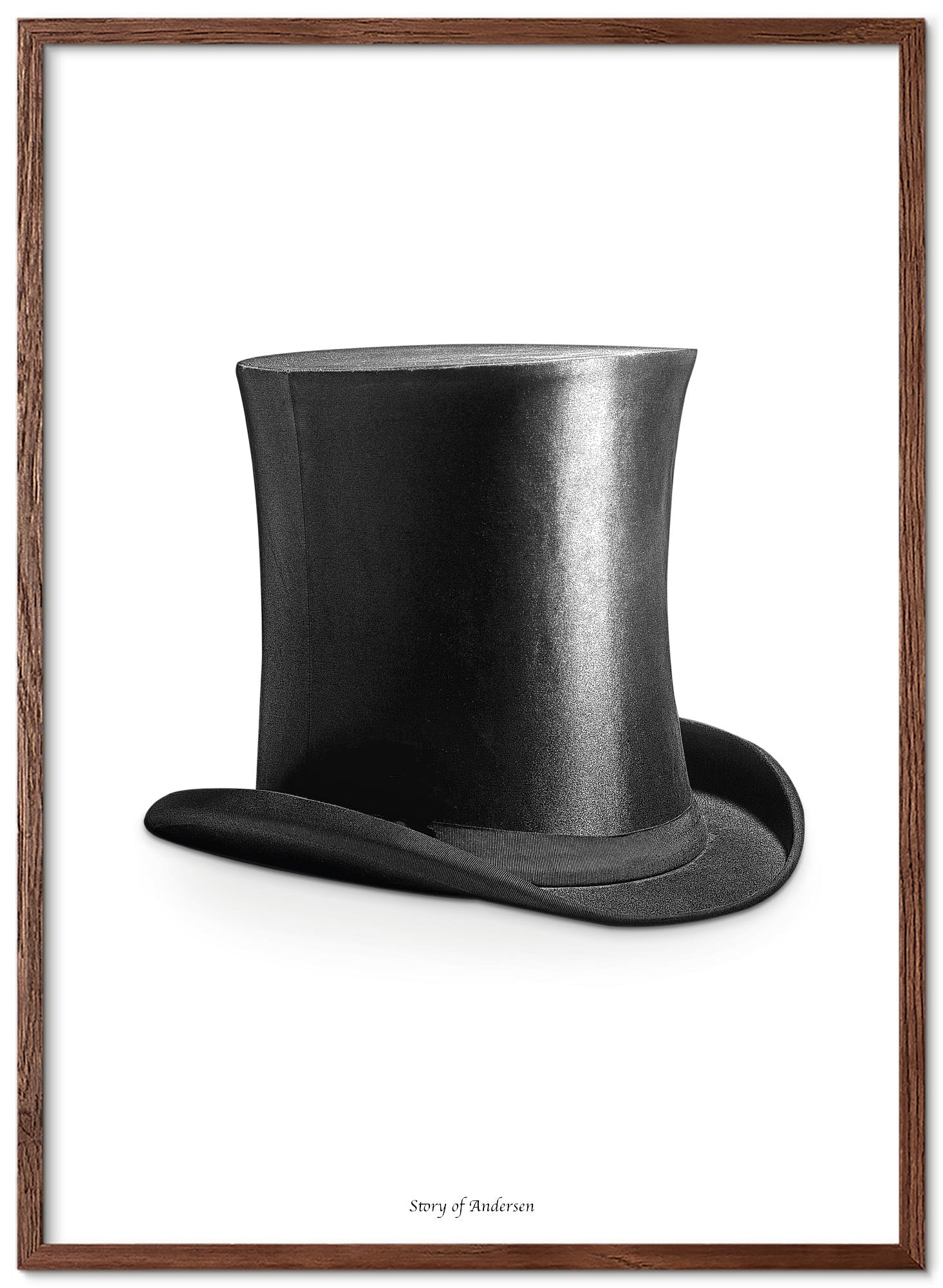 Poster – H.C. Andersens Signatur – H.C. Andersens hatt – Vit bakgrund