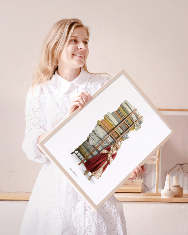 Poster – H.C. Andersens Signatur – Tummelisa – Vit bakgrund