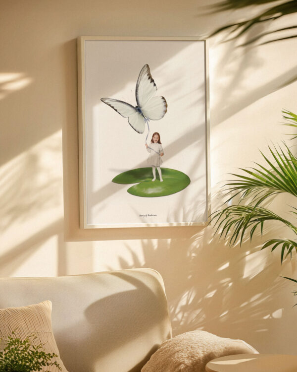 Poster – H.C. Andersens Signatur – Tummelisa – Vit bakgrund