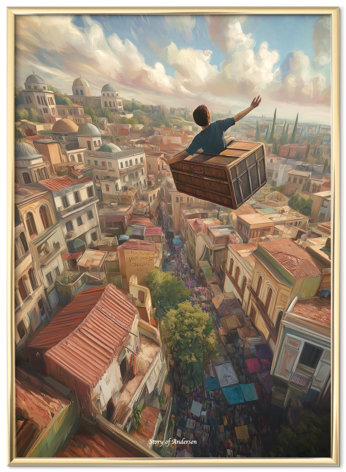 Poster – H.C. Andersens Sagor – Den flygande resväskan