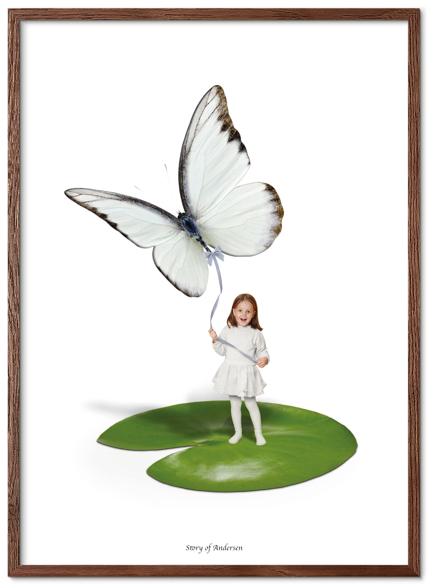 Poster – H.C. Andersens Signatur – Tummelisa – Vit bakgrund