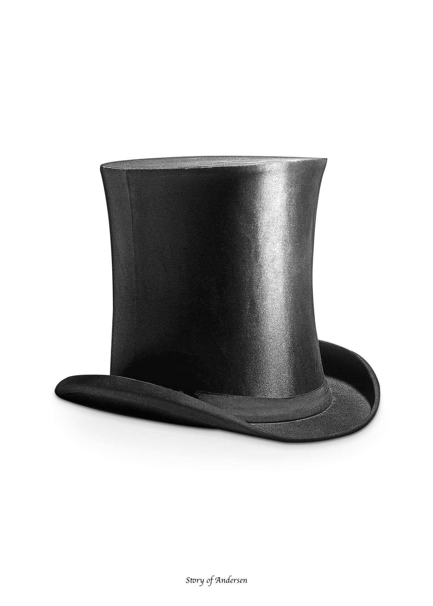 Poster – H.C. Andersens Signatur – H.C. Andersens hatt – Vit bakgrund